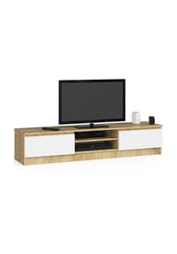 Akord - TV-Lowboard K160 mit 2 Türen und 4 Einlegeböden - artisan-eiche