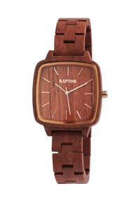RAPTOR Raptor - Damen Quarz Armbanduhr Angy - Mineralglas - braun