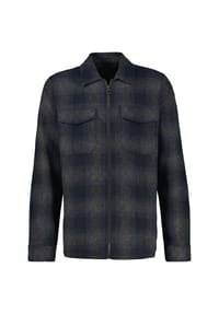 LERROS - Sportives Karohemd mit Brustaschen und Reißverschluss - CLASSIC NAVY