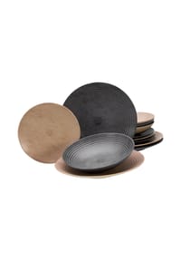 CreaTable Tellerset, 12-teilig - CATANIA - ANTHRAZIT