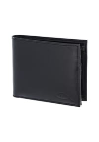 oxmox® Leather - Leather Geldbörse RFID Schutz Leder 12 cm - schwarz-circle bloom