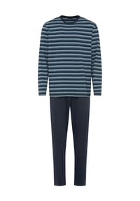 AMMANN - Schlafanzug, V-Ausschnitt, für Herren - 728 BLUE VELVET