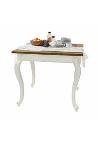 LOBERON - Tisch Plaish antikweiß/braun - antikweiß/braun
