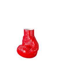 DONKEY - Dekovase Icons of Sport Vase Boxhandschuh, Blumenvase, Dekovase, Dolomit, Rot, 210552 - rot