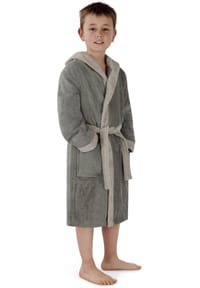 normani® - Frottee Kinderbademantel aus Bio-Baumwolle - Blau