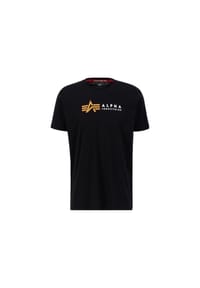 ALPHA INDUSTRIES® - T-Shirt ALPHA LABEL Kurzarmshirt - schwarz