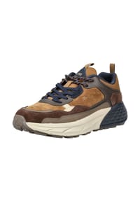 Jeep® - Lederimitat/Textil Sneaker - Dunkelbraun