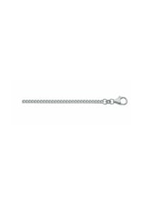 Adelia's - Damen Gold Schmuck 333 Weißgold Flach Panzer Halskette Ø 1,4 mm - silber