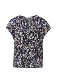STREET ONE STUDIO - Shirtbluse, Schlüsselloch-Ausschnitt, für Damen - 36821 DARB BLUE