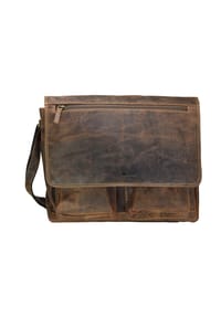 GREEN BURRY Vintage - Vintage Messenger Leder 35 cm - brown