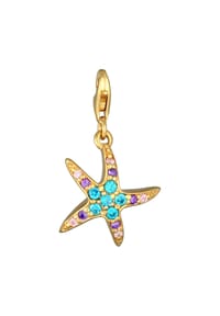 Nenalina - Charm Seestern-Anhänger Zirkonia Kristalle 925 Silber - Silber