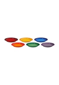 LE CREUSET® Frühstücksteller-Set, 6-teilig - STEINGUT - REGENBOGEN