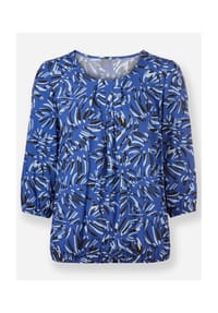 Witt - Bluse - petrol-graphit-bedruckt