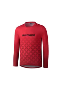 SHIMANO - MYOKO L.S.  Long Sleeve Jersey, Red - Red