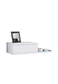 VCM. - Nachtschrank | Wandschublade | Wandboard | Nachttisch | Maße ca. H. 15 x B. 65 x T. 30 cm - Konsila L - Weiß