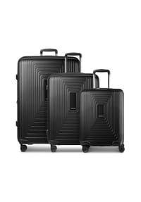 REDOLZ Essentials 14 - Essentials 14 4 Rollen Kofferset 3-teilig mit Dehnfalte - aubergine metallic