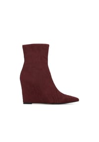 ONE ELEMENT - Kastanienbraune Stiefel mit Naturborsten - Bordeaux