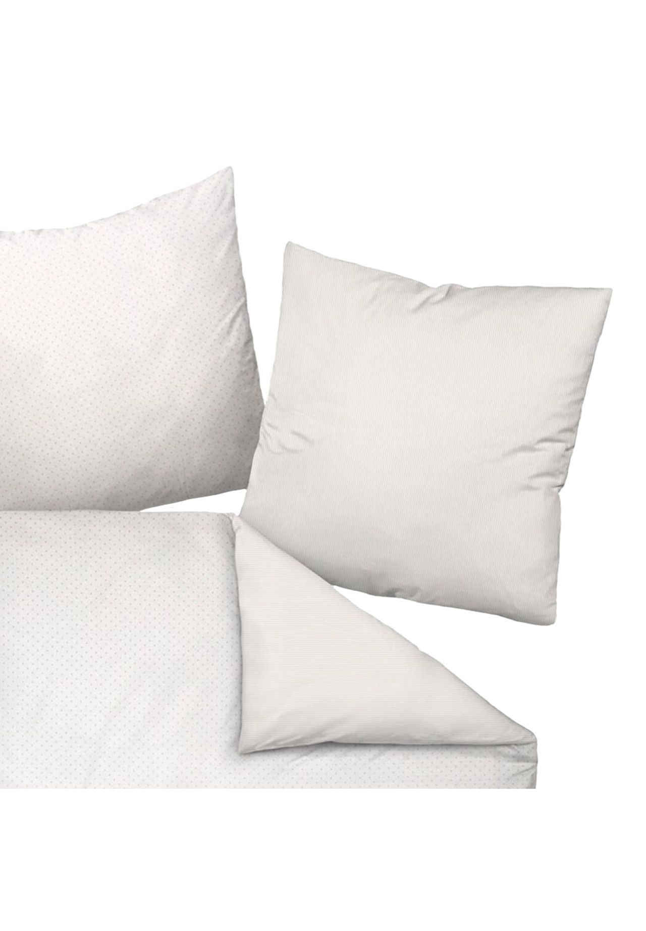 Janine® BettwäSche 2 Teilig - Mako-Soft-Seersucker, Baumwolle, BüGelfrei, Uni, Grau, 135X200