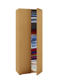VCM. - Holz Kleiderschrank | 5 Fächer | Maße ca. B. 70 x  H. 178 x T. 40 cm | 2 Drehtüren | erweiterbar | Schrank - Vandol - Buche