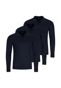 RAGMAN - Poloshirt 3er Pack Basic - Anthrazit