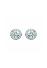 Adelia's - Adelia's Damen Ohrstecker Ohrringe 925 Silber mit Zirkonia – Silberohrringe - silber
