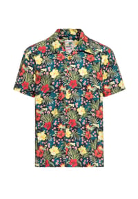 KING KEROSIN - Hawaiihemd mit Tropical Hawaiian Style - gelb