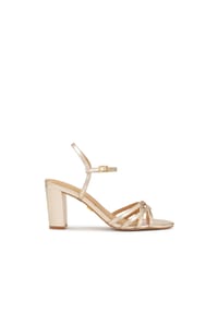 Kazar - Goldene Sandalen mit breitem Absatz - Gold