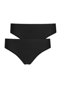 SNOCKS - Hipster, 2er-Pack, Microfaser, für Damen - 9 BLACK