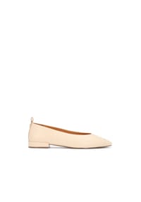 Kazar - Pumps aus cremefarbenem naturleder mit flacher Sohle - Creme