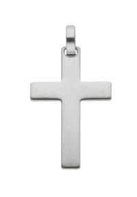 Adelia's - Damen Edelstahl Schmuck Edelstahl Kreuz Anhänger - silber