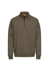 camel active - Sweatshirt mit Troyerkragen - Grau