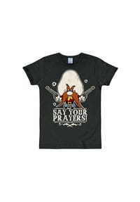 LOGOSHIRT® - T-Shirt Slimfit Yosemite Sam - Say Your Prayers - black