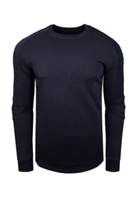 RUSTY NEAL® - Sweatshirt mit geripptem Ärmeldesign - Dunkel Grau