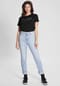 GUESS T-Shirt, Rundhals-Ausschnitt, Strass-Logo, für Damen Bild 4