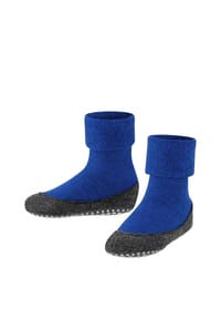 FALKE - Kinder Hausschuhe - Cosyshoe, Pantoffeln, Anti-Rutsch, Schurwolle - Blau