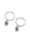 SMART JEWEL® Klappcreolen lila Zirkonia o. synth. Korund blau o. fuchsia, Silber 925 Bild 2