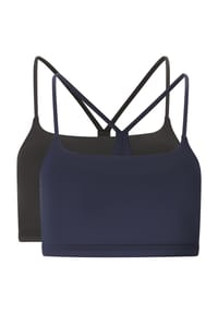 ENDURANCE ATHLECIA - Sport-BH Blossom 2er-Pack mit leichtem Support - 1294 Chocolate Torte