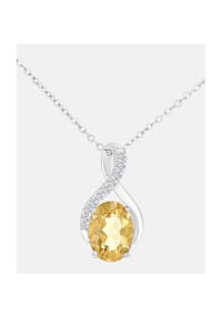 Diamant L'eternel - Kette mit Anhänger, mit Diamant, 375 Weißgold - white gold