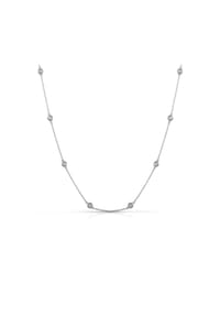 zeeme SILVER - Halskette 925/- Sterling Silber Zirkonia - weiß