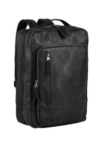 camel active TRACES - Daypack, Leder, Laptopfach - BLACK 060