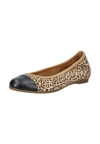 Gabor® - Leder Ballerinas - Beige/Schwarz