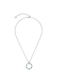 COEUR DE LION - Halskette Soft Cube Circle Glow Ocean - Blau-Silber