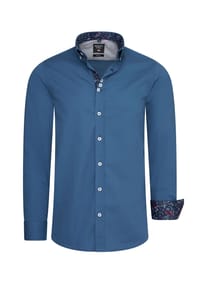 RUSTY NEAL® - Langarmhemd mit filigranen Blumenprints - Grau