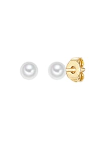 TRILANI 1934 - Damen Ohrringe aus 925/- Sterling Silber in Gelbgold mit Süßwasser-Zuchtperle - gelbgold