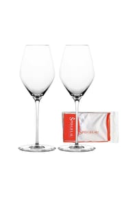 SPIEGELAU Champagnergläser + Poliertuch Hi-Lite 347 ml 2er Set transparent - HI-LITE - transparent