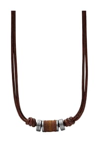 FOSSIL - Herren Kette mit Anhänger, Edelstahl - BRAUN