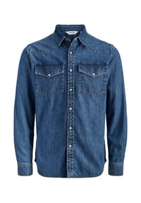 JACK & JONES - Jeanshemd Western - Blue denim