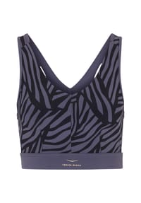VENICE BEACH - Top VB Abigail - AOP line art blue mussel
