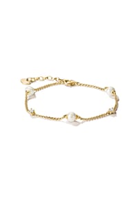 Thomas Sabo - Armband mit Perlen und Zirkonia - gelbgoldfarben