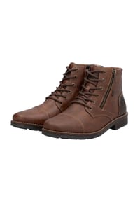 rieker - Schnürstiefeletten, Emblem, Ziernähte, Herren - TOFFEE/KASTANIE